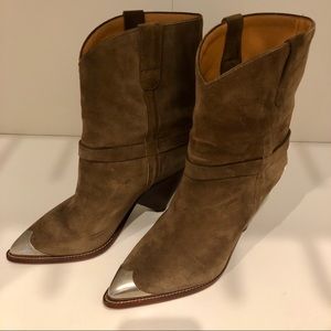 Isabel Marant ⚡️Lamsy⚡️ suede ankle boots taupe 40
